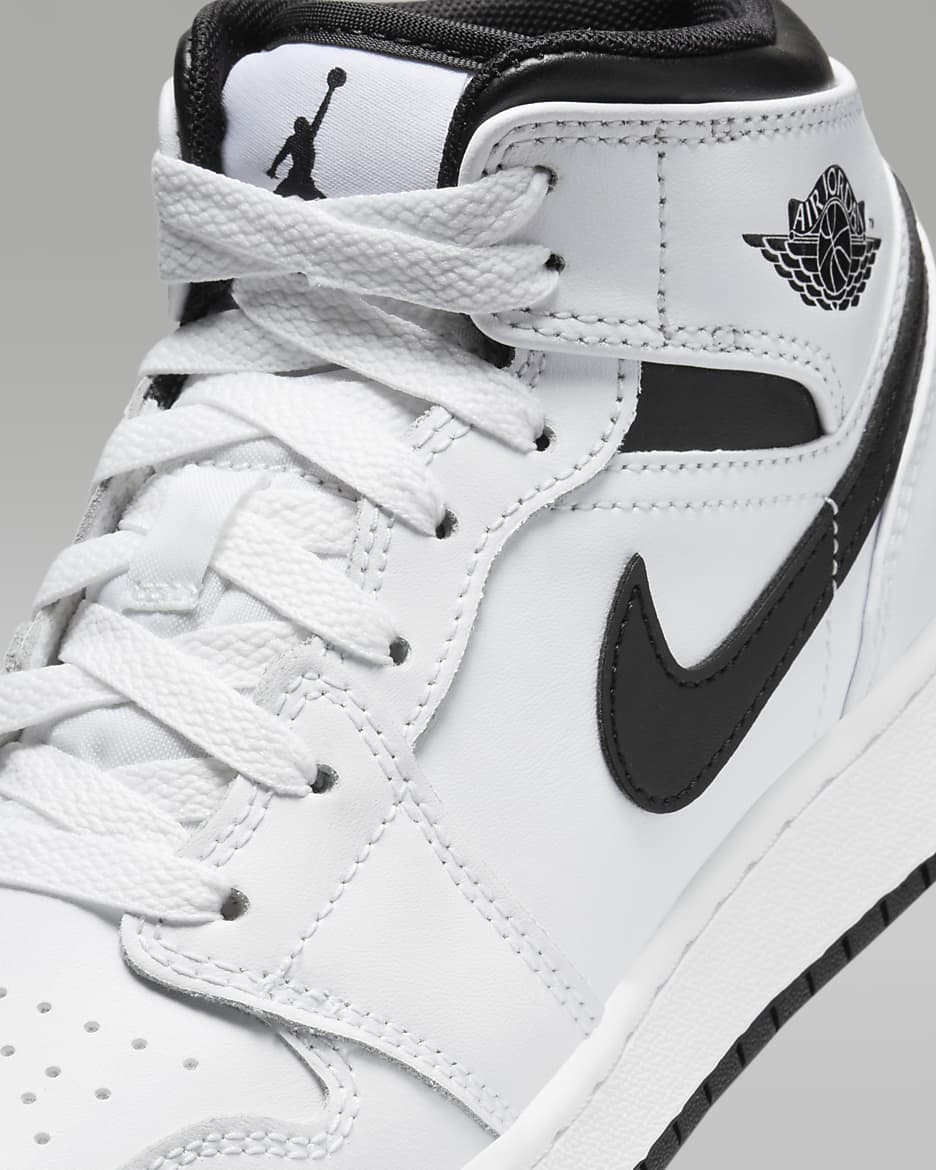 Jordan 1 white black swoosh 2025